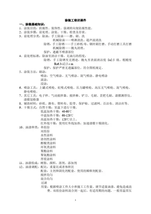 涂装工培训课件