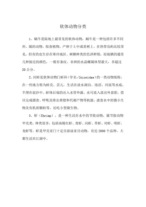 软体动物分类