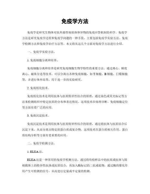 免疫学方法