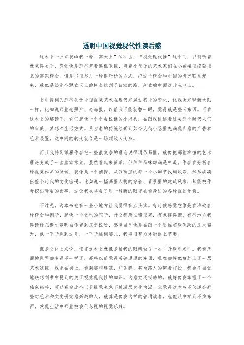 透明中国视觉现代性读后感