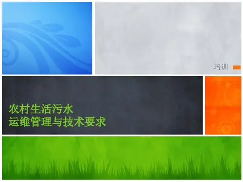 农村污水处理现状ppt模板