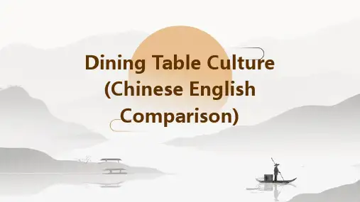 餐桌文化(中英文对照)