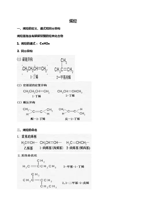 烯烃(重点知识,值得一看)