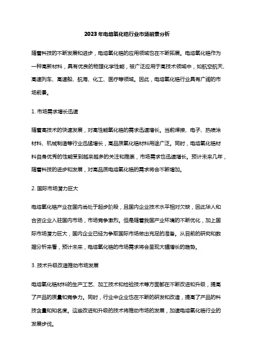 2023年电熔氧化锆行业市场前景分析