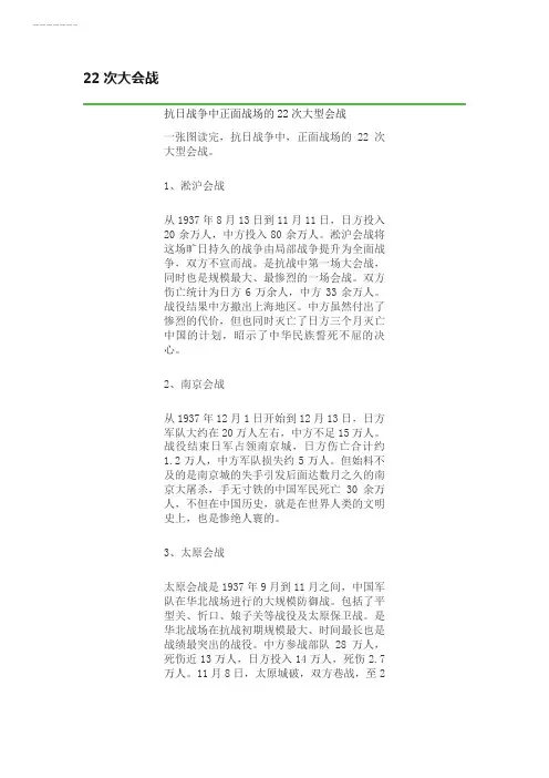 22次大会战