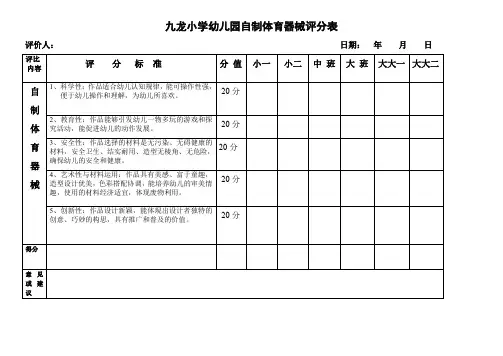 自制体育器械评分表 (2)