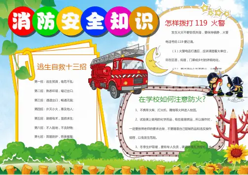 消防安全知识宣讲小报(精品)