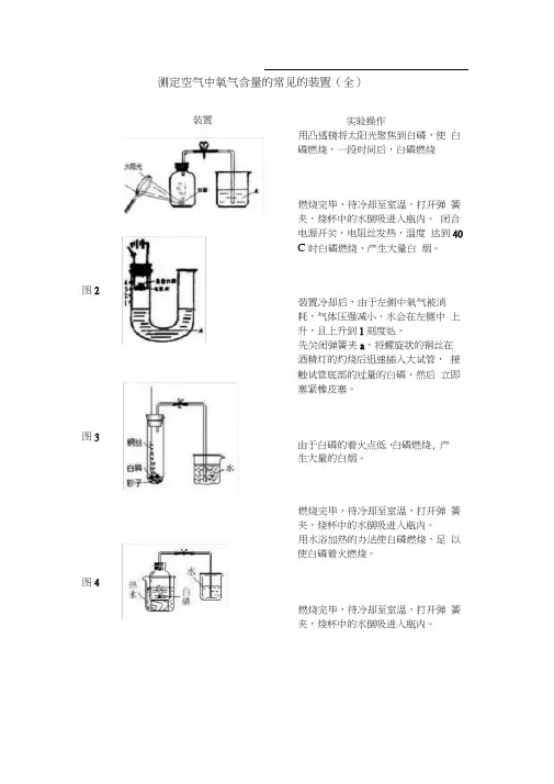 测定空气中氧气含量的装置(全)