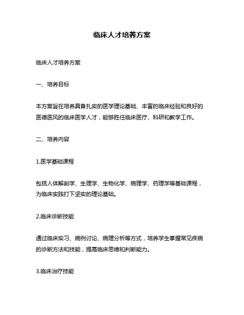 临床人才培养方案