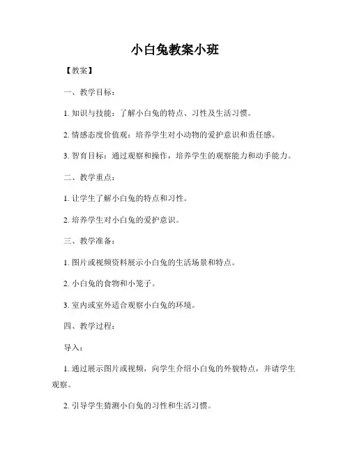 小白兔教案小班