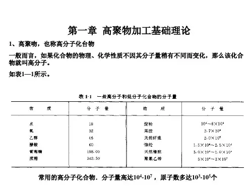 第一章聚合物加工原理
