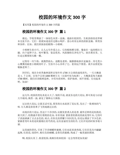 校园的环境作文300字
