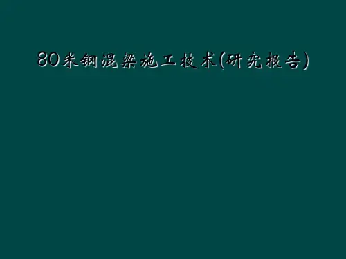 80米钢混梁施工技术(研究报告)