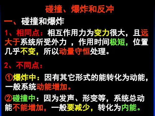 第8章 4碰撞 爆炸 反冲PPT教学课件