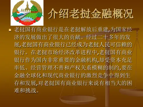 老挝的金融环境