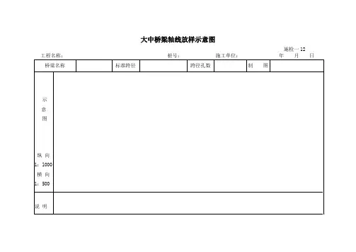 公路-桥梁和涵洞工程施工用表《施检表》表格大全