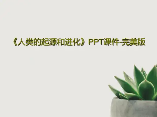 《人类的起源和进化》PPT课件-完美版PPT共34页