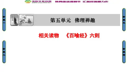 2018-2019学年高中语文人教版选修中国文化经典：第5单元 相关读物 《百喻经》六则 