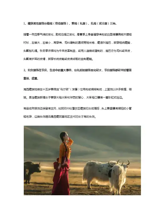 藏族的服饰名称