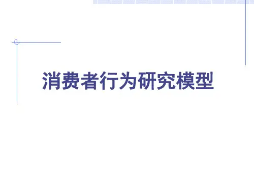 消费者行为研究模型