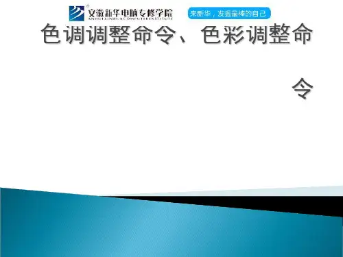 ps色调调整命令、色彩调整命令