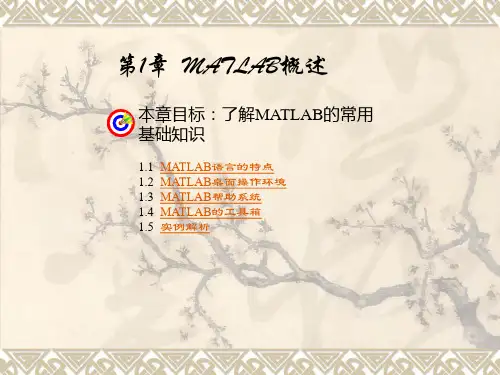 matlab第1章  MATLAB概述