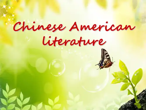 美国文学12、Chinese American Literature当代亚裔美国文学