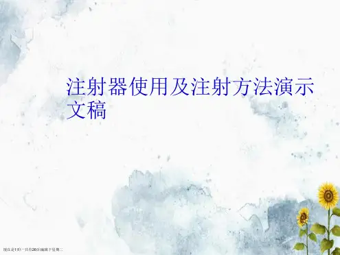 注射器使用及注射方法演示文稿