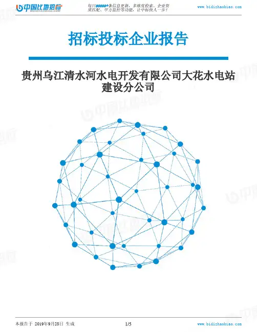 贵州乌江清水河水电开发有限公司大花水电站建设分公司_中标190925