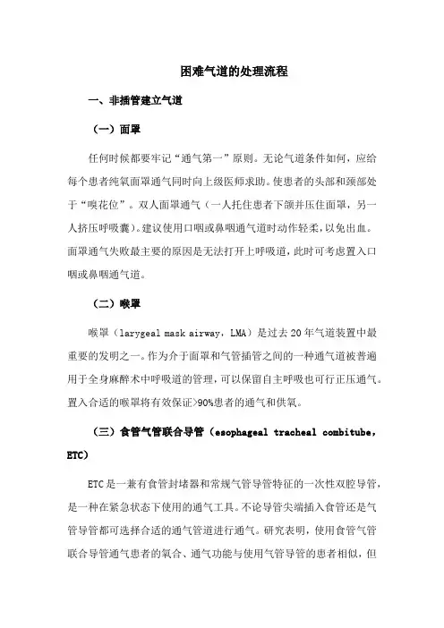 困难气道的处理流程