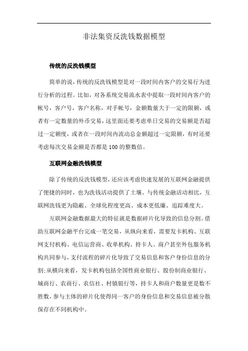非法集资反洗钱数据模型