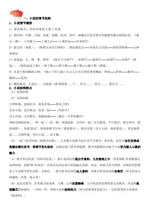 高考语文小说答题技巧