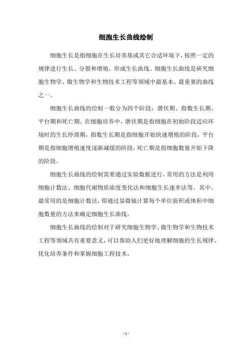 细胞生长曲线绘制