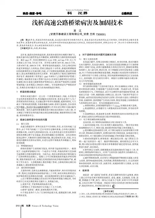 浅析高速公路桥梁病害及加固技术