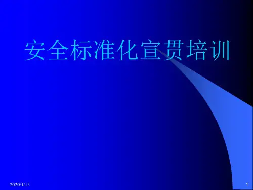 安全标准化宣贯培训-1 80页