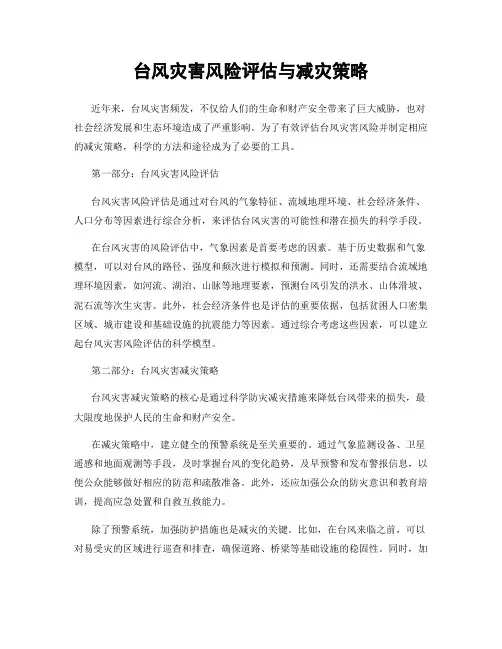 台风灾害风险评估与减灾策略