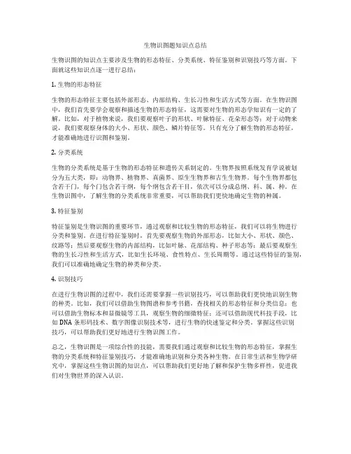 生物识图题知识点总结