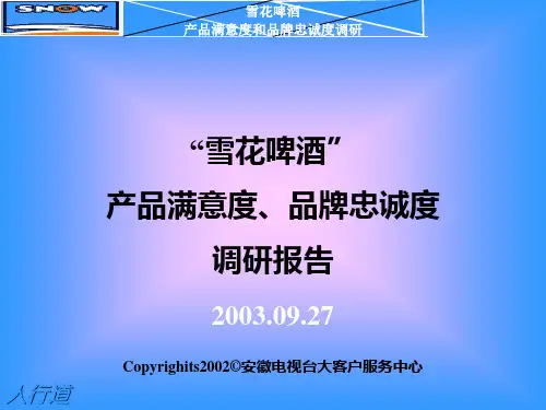 雪花啤酒市场调查案例分析PPT课件