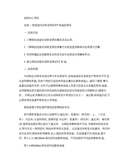 钢连续冷却转变图CCT曲线的测定(精)