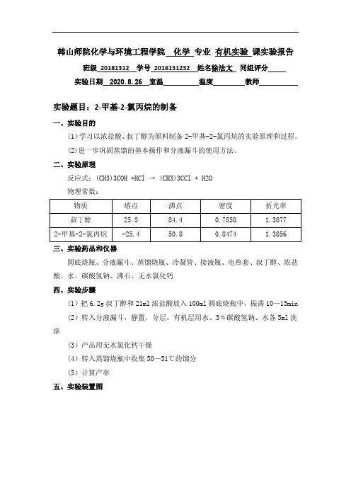 5.2-甲基-2-氯丙烷的制备
