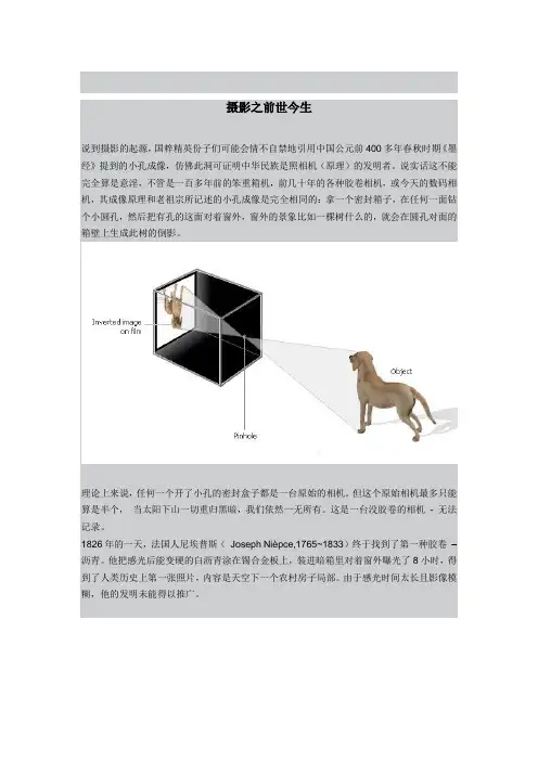 相机的发展历史