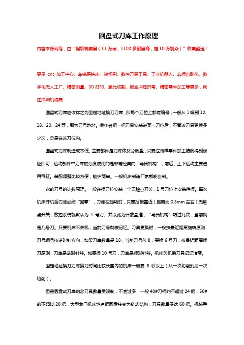 圆盘式刀库工作原理【详解】