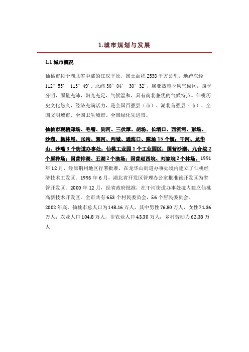 仙桃城市评估研究报告20114111756237727