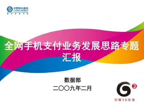 全网手机支付业务发展PPT