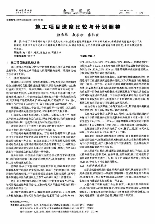 施工项目进度比较与计划调整