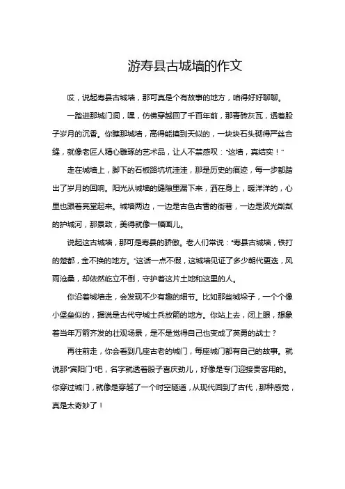 寿县古城墙的作文