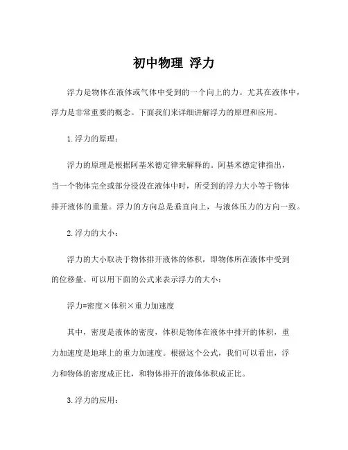 初中物理 浮力