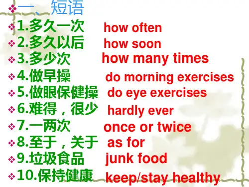 Unit_2How_often_do_you_exercise_知识点总结