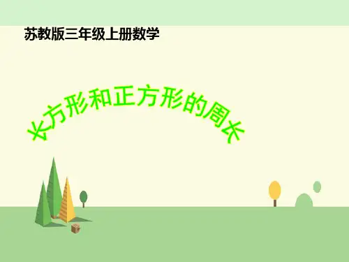 苏教版 数学 三年级上册  长方形、正方形的周长计算