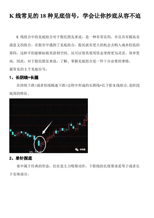 K线常见的18种见底信号